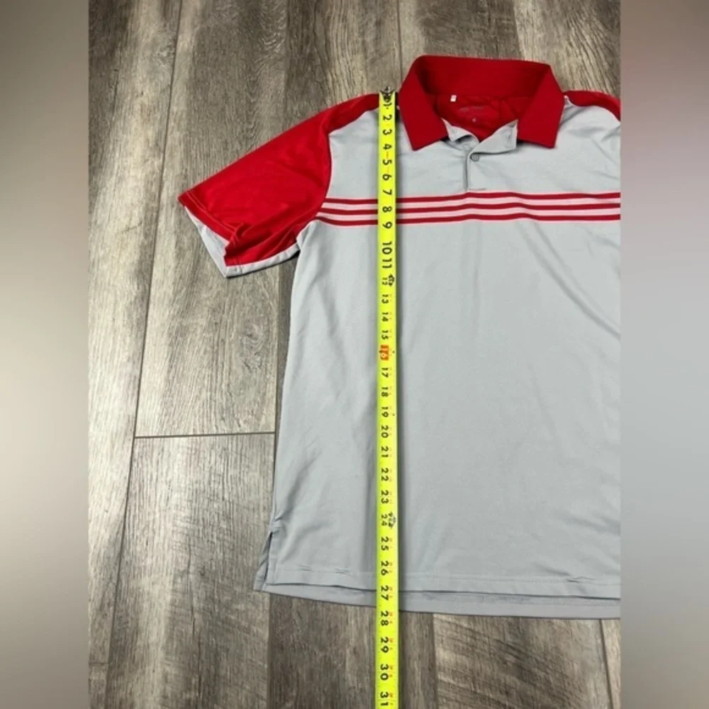 Adidas‎ Mens Red Stripe Polo Top